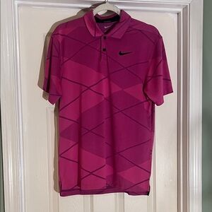 Nike Golf Men's Pink Dri-Fit Polo Shirt